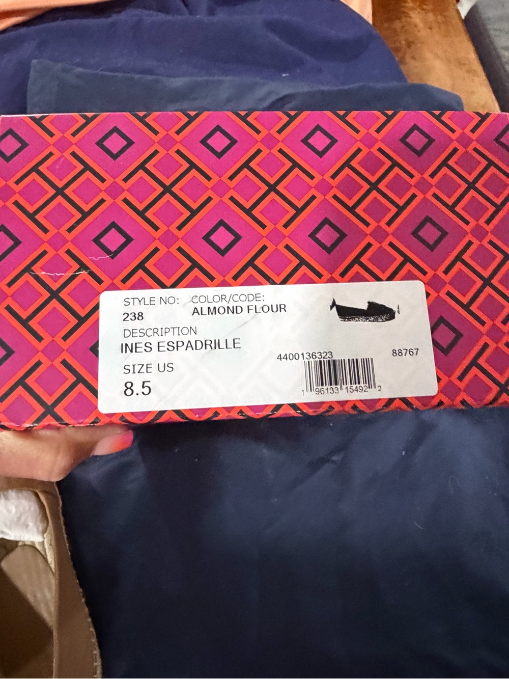Tory Burch Ines Espadrille Almond Flour size 8.5 - Picture 2 of 5
